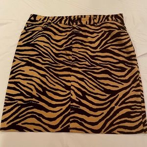 Ralph Lauren Zebra Print Tan and Black Skirt